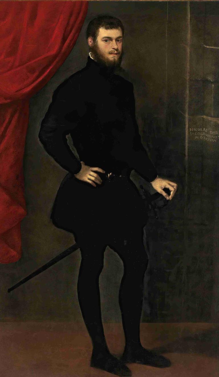 Portrait of Nicolò Doria,Retrato de Nicolò Doria,Jacopo Tintoretto,Pintura al óleo,Pintura al óleo, solo