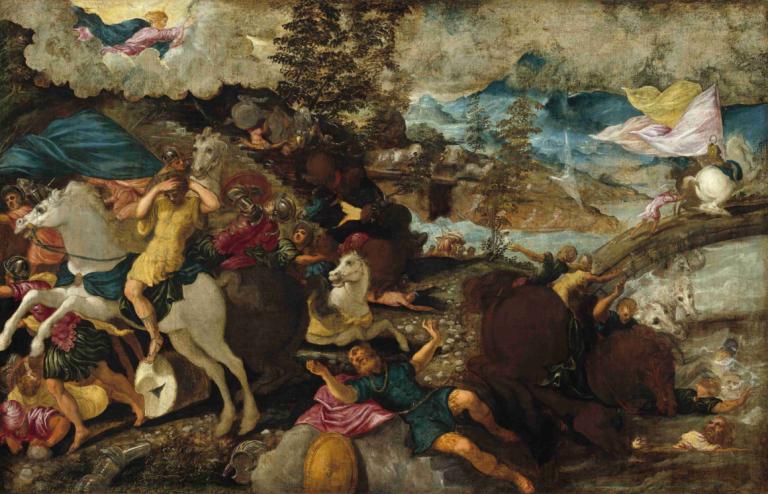 The Conversion of Saint Paul,Jacopo Tintoretto,Oil Painting,Oil Painting, fine art parody, horse