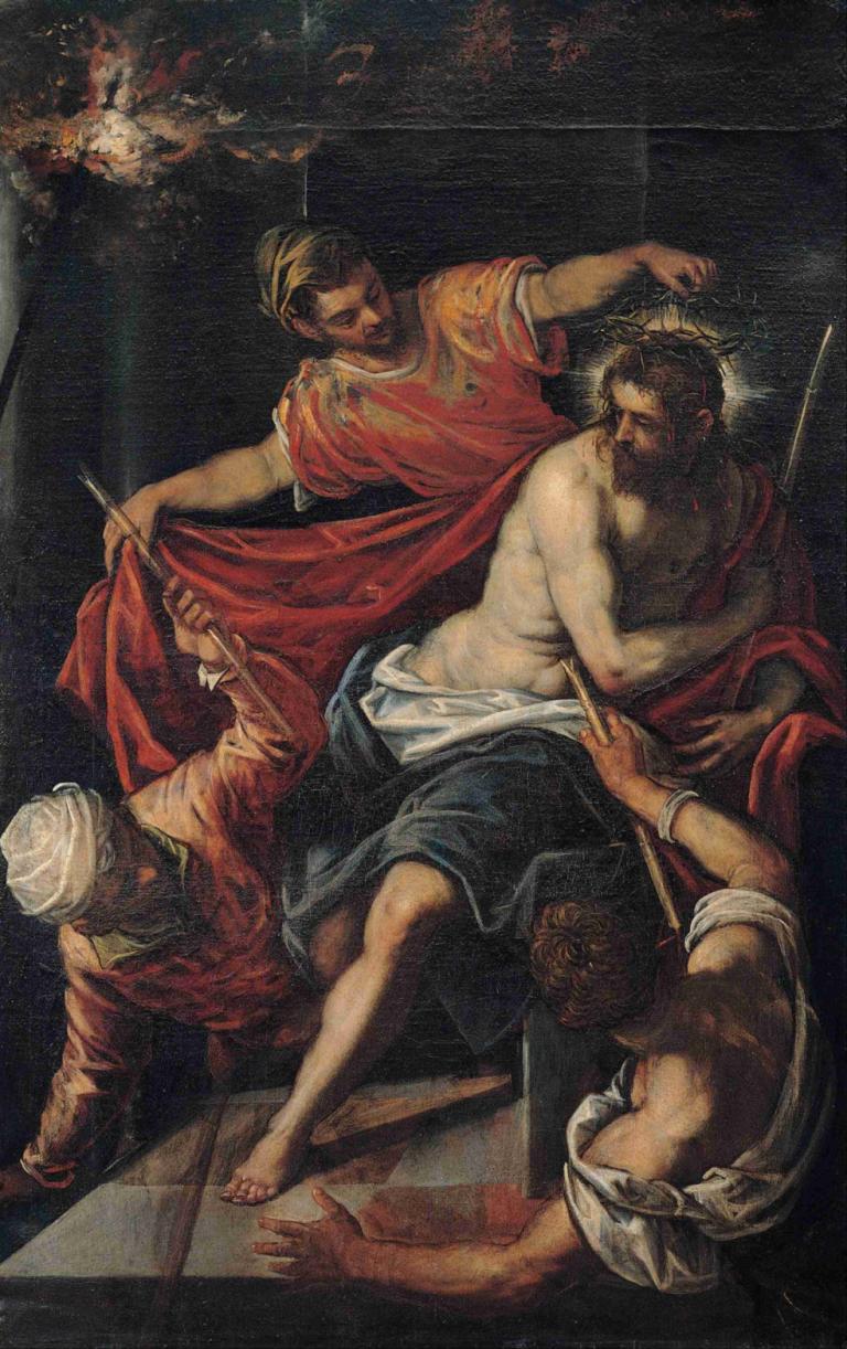 The Flagellation,깃발,Jacopo Tintoretto,자코포 틴토레토,오일 페인팅,오일 페인팅, 미술 패러디, 여러 소년, 남성 집중, 포보이즈, 풍자적 개작 시문, 맨발, 얼굴 털