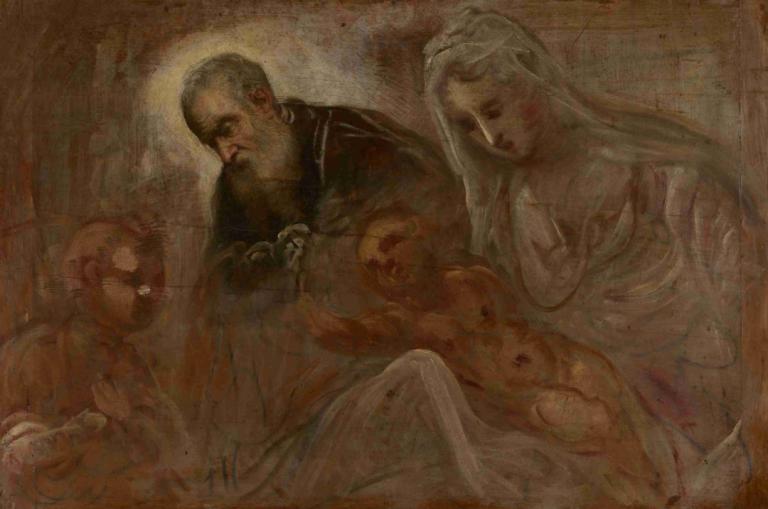 The Holy Family with the Young Saint John the Baptist,어린 세례 요한과 성스러운 가족,Jacopo Tintoretto,자코포 틴토레토,오일 페인팅