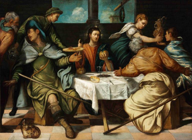 The Supper At Emmaus,엠마오에서의 만찬,Jacopo Tintoretto,자코포 틴토레토,오일 페인팅,오일 페인팅, 미술 패러디, 여러 소년, 풍자적 개작 시문, ...곶, 무기