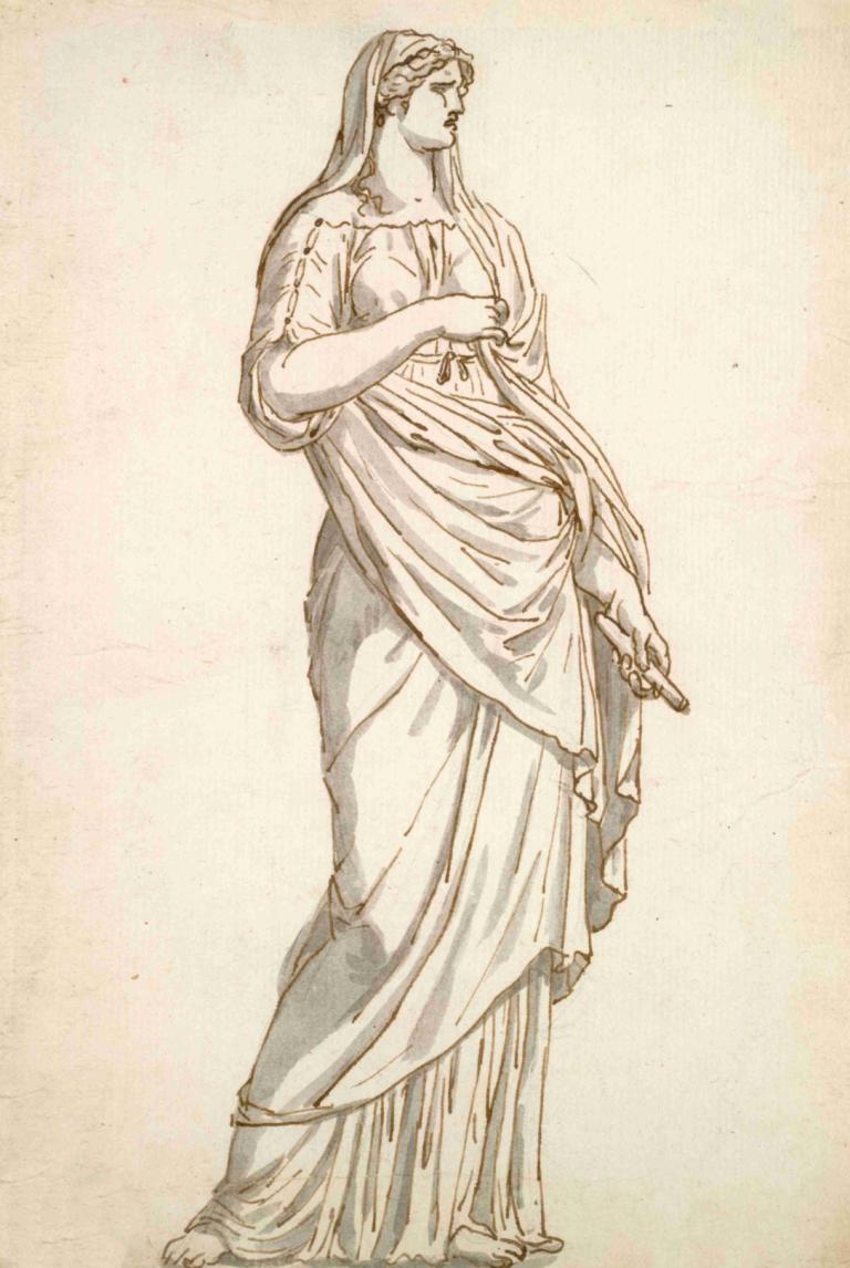 Study of the Sabine Statue from the Villa Medici,Studie van het Sabijnse standbeeld uit de Villa Medici