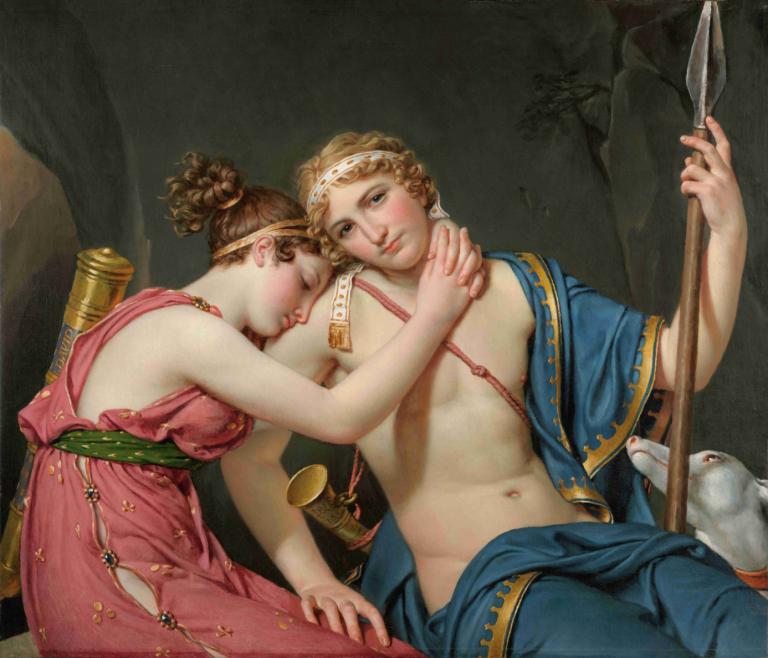 The Farewell Of Telemachus And Eucharis,Perpisahan Telekhus dan Ekaristi,Jacques Louis David