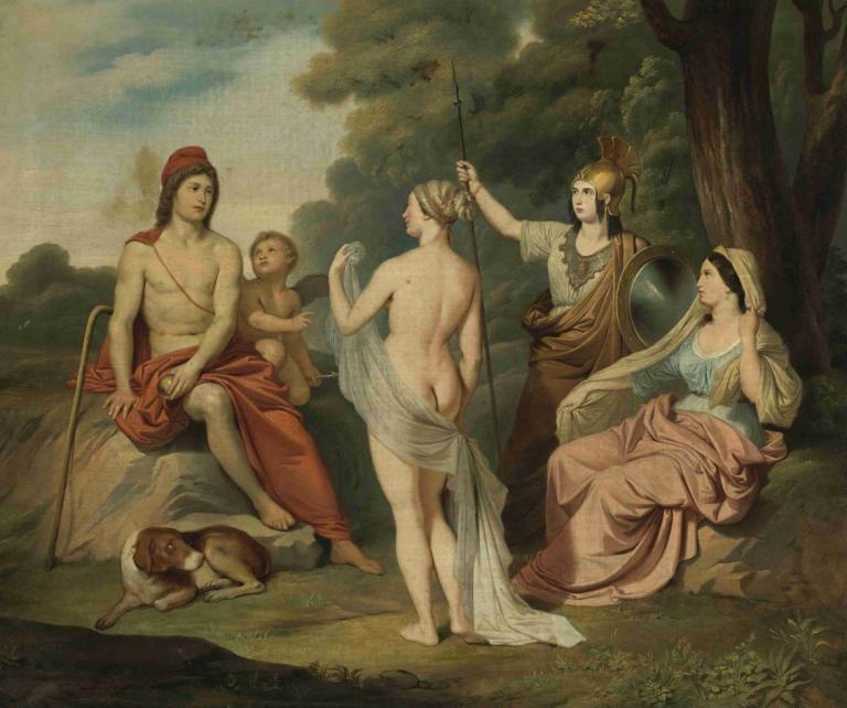 The Judgment Of Paris,Le jugement de Paris,Jacques Louis David,Peinture à l'huile,Peinture à l'huile