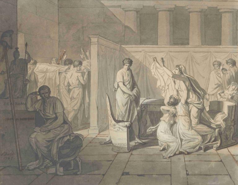 The Lictors Bringing Brutus the Bodies of his Sons,브루투스에게 아들들의 시신을 가져다주는 릭터들,Jacques Louis David,자크 루이 데이비드