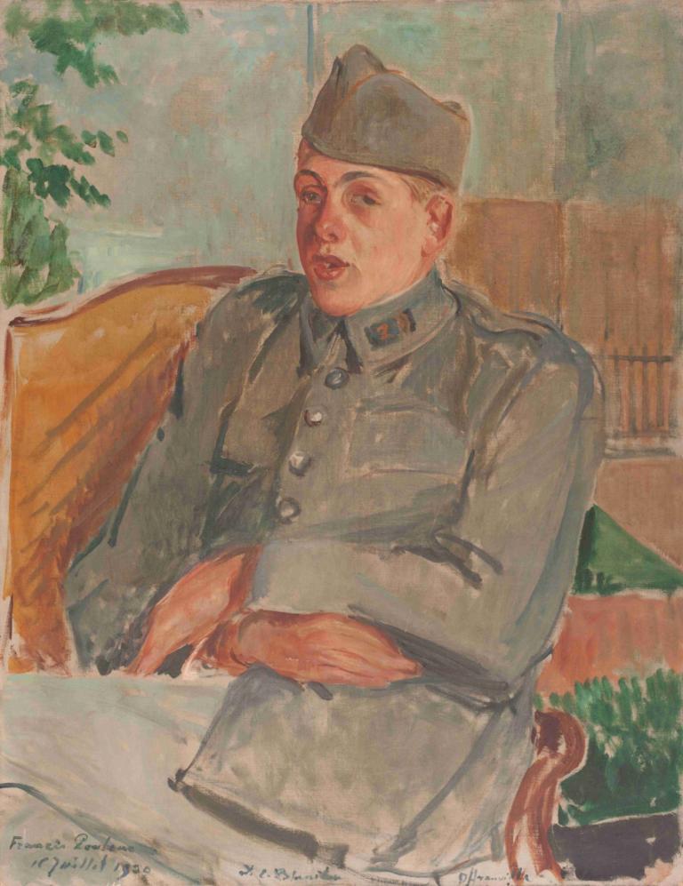 Portrait de Francis Poulenc,Портрет Франсиса Пуленка,Jacques-Émile Blanche,Жак-Эмиль Бланш,Картина Маслом