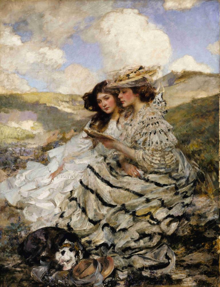 On the Dunes (Lady Shannon and Kitty),På sanddynerna (Lady Shannon och Kitty),James Jebusa Shannon