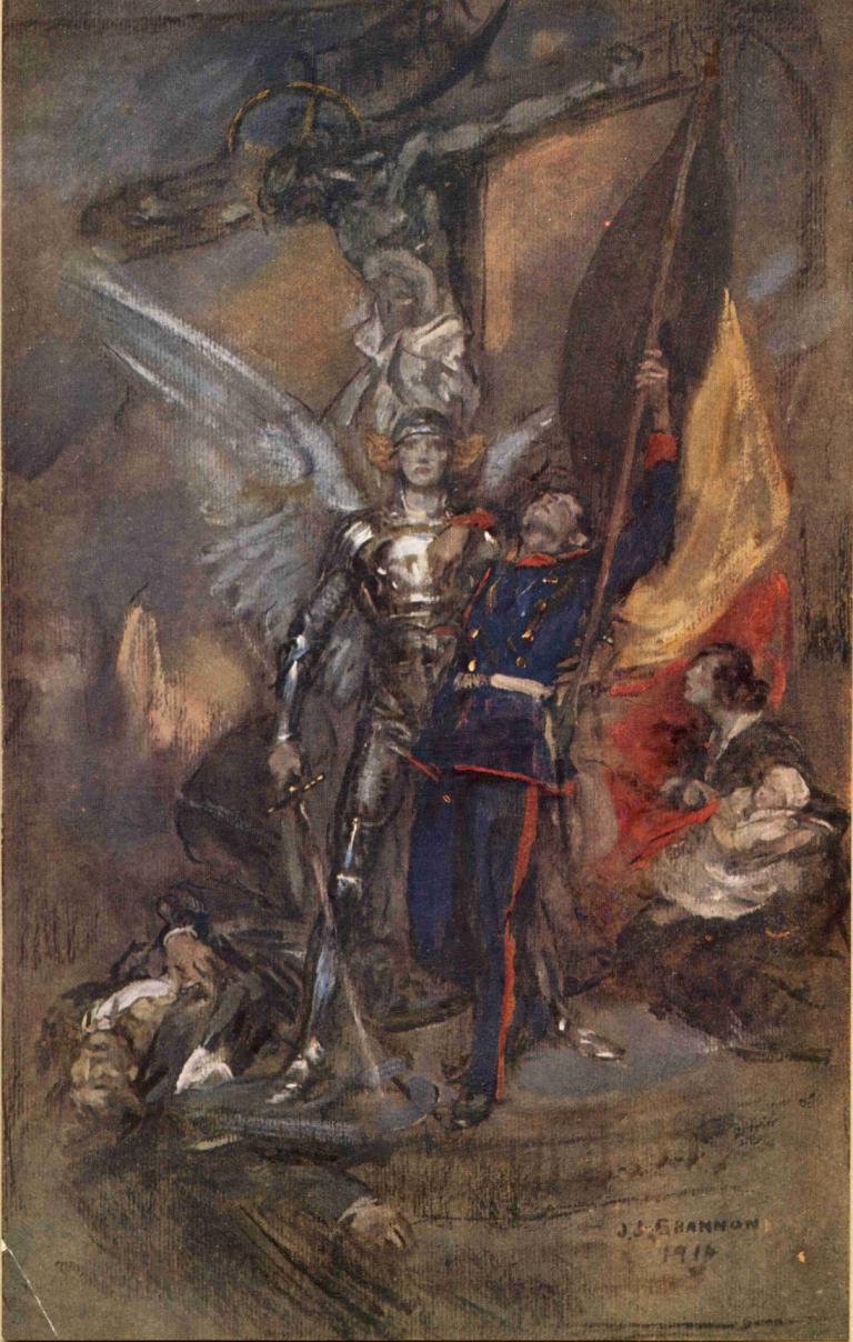 St. Michael of Belgium,Sankt Mikael av Belgien,James Jebusa Shannon,Oljemålning,Oljemålning, vapen, rustning