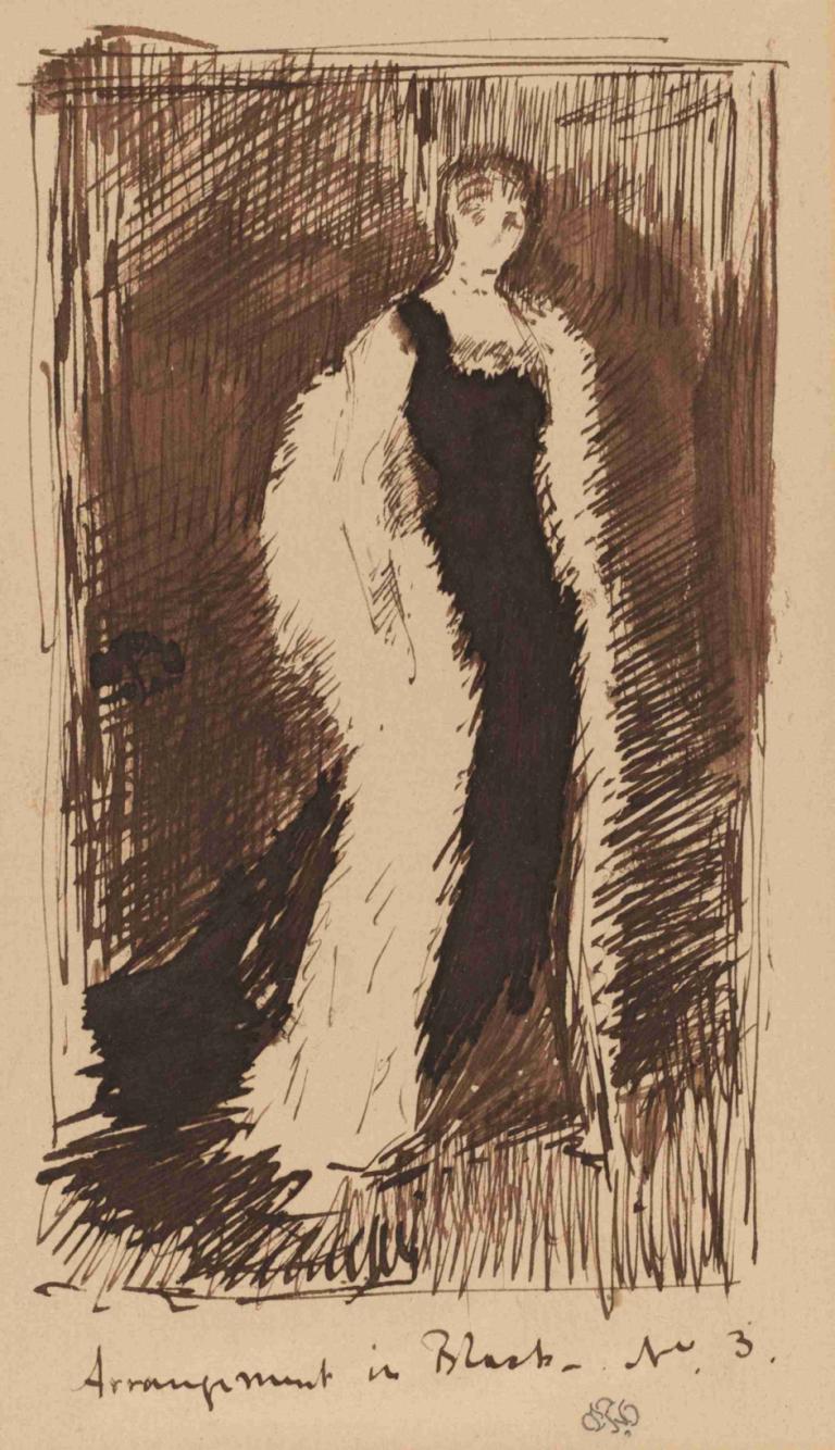 Arrangement in Black - No.3,Aranžmá v černé barvě - č.3,James McNeill Whistler,Mědirytinový lept