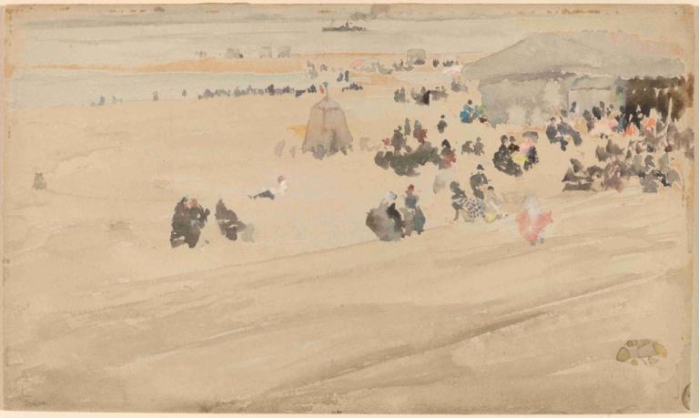 Beach Scene,Strand,James McNeill Whistler,Koperplaatetsing,Koperplaatetsing, woestijn