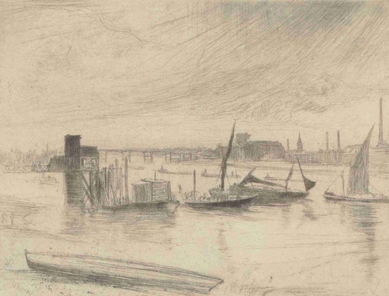 Early Morning, Battersea (Kennedy 75),アーリーモーニング、バタシー（ケネディ75）,James McNeill Whistler,ジェームズ・マクニール・ホイッスラー