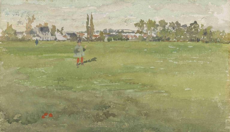 Green and Silver- Beaulieu, Touraine,Verde y plata- Beaulieu, Touraine,James McNeill Whistler,Pintura al óleo