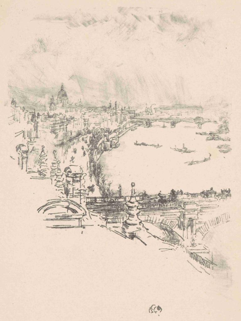 Little London,Klein-London,James McNeill Whistler,Kupferstich,Kupferstich, einfarbig, traditionelle Medien