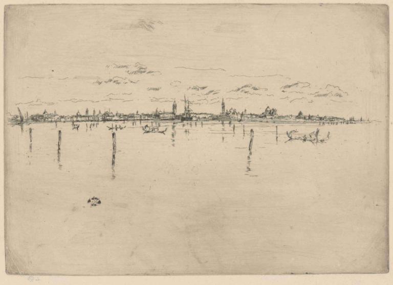 Little Venice,Mica Veneție,James McNeill Whistler,Gravura din cupru,Gravura din cupru, nici oameni, monocrom