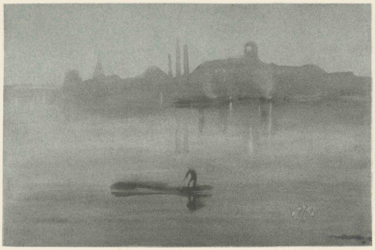 Nocturne,Notturno,James McNeill Whistler,Acquaforte su rame,Acquaforte su rame, monocromo, assolo, confine