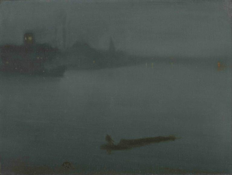 Nocturne in Blue and Silver,Notturno in blu e argento,James McNeill Whistler,Pittura ad olio,Pittura ad olio