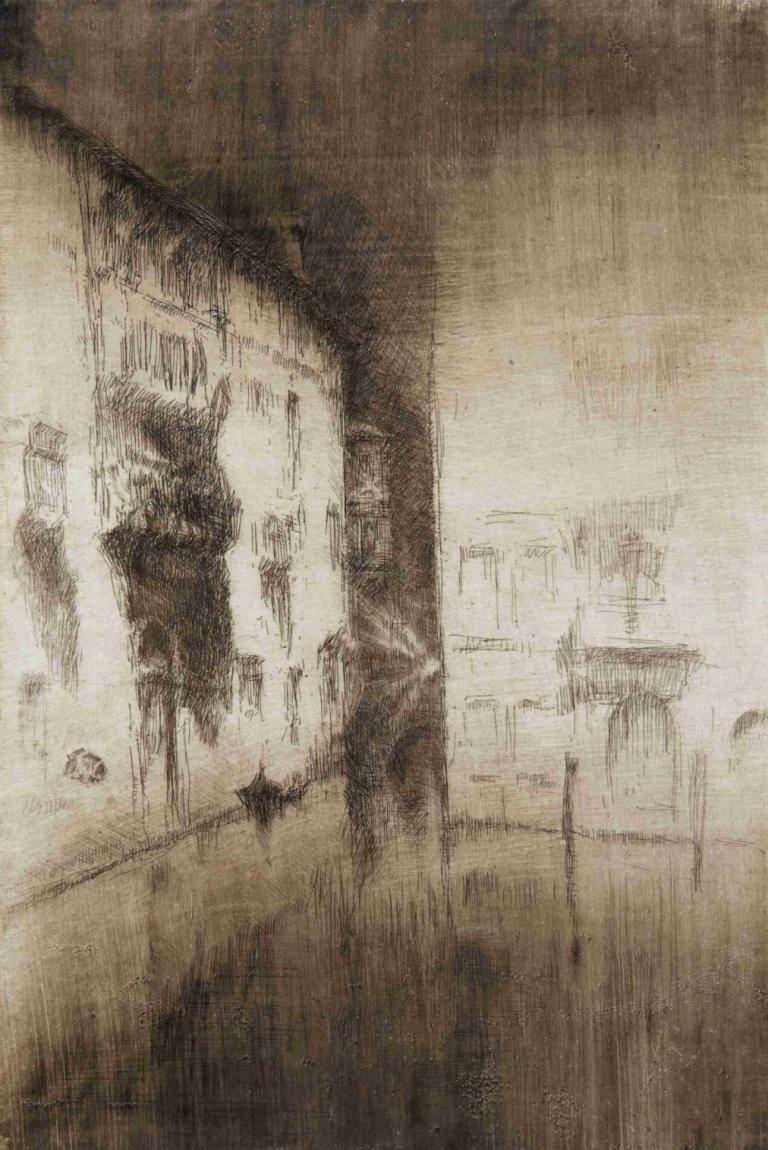 Nocturne; Palaces,Notturno; Palazzi,James McNeill Whistler,Acquaforte su rame,Acquaforte su rame, monocromo