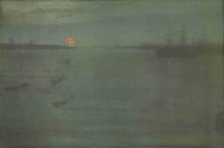 Nocturne- Blue and Gold-Southampton Water,Notturno - Blu e Oro - Acqua di Southampton,James McNeill Whistler