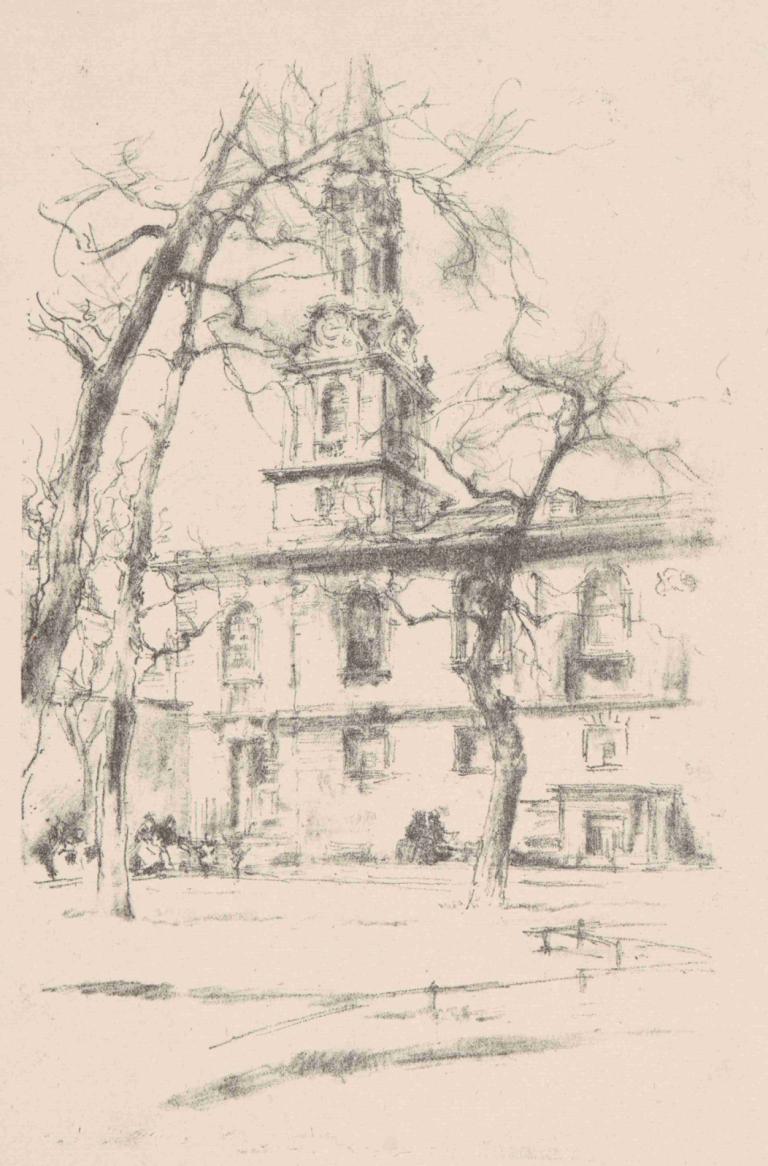 St. Giles-in-the-Fields,Giles-di-lapangan,James McNeill Whistler,Pengetsaan Pelat Tembaga