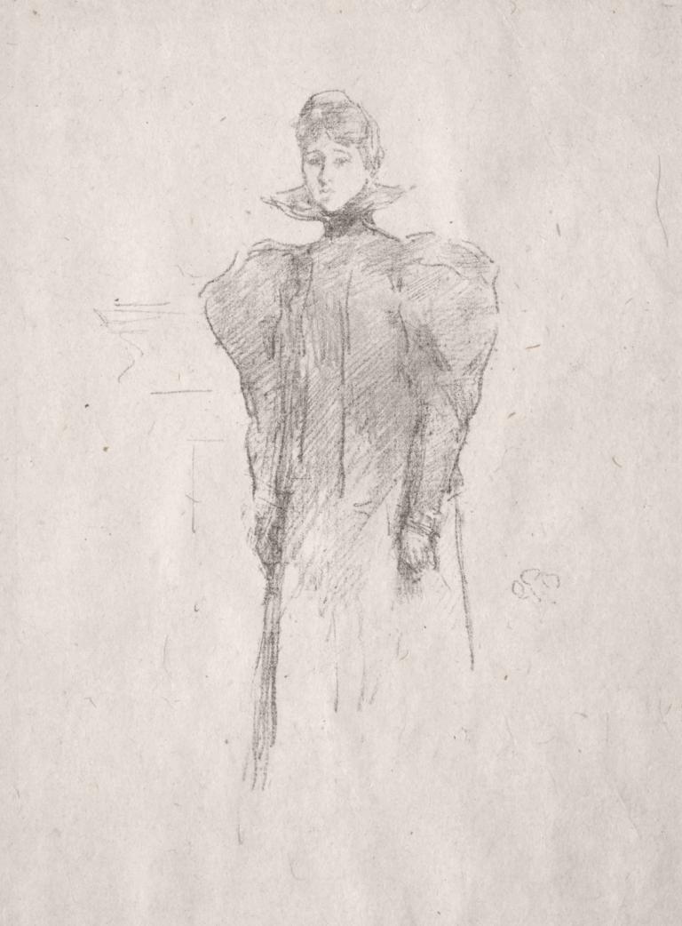 The Medici Collar,美第奇領子,James McNeill Whistler,詹姆斯·麥克尼爾·惠斯勒,素描,素描, 1男孩, 獨奏, 男性焦點, 單色, 傳統媒體, 草圖, 常設