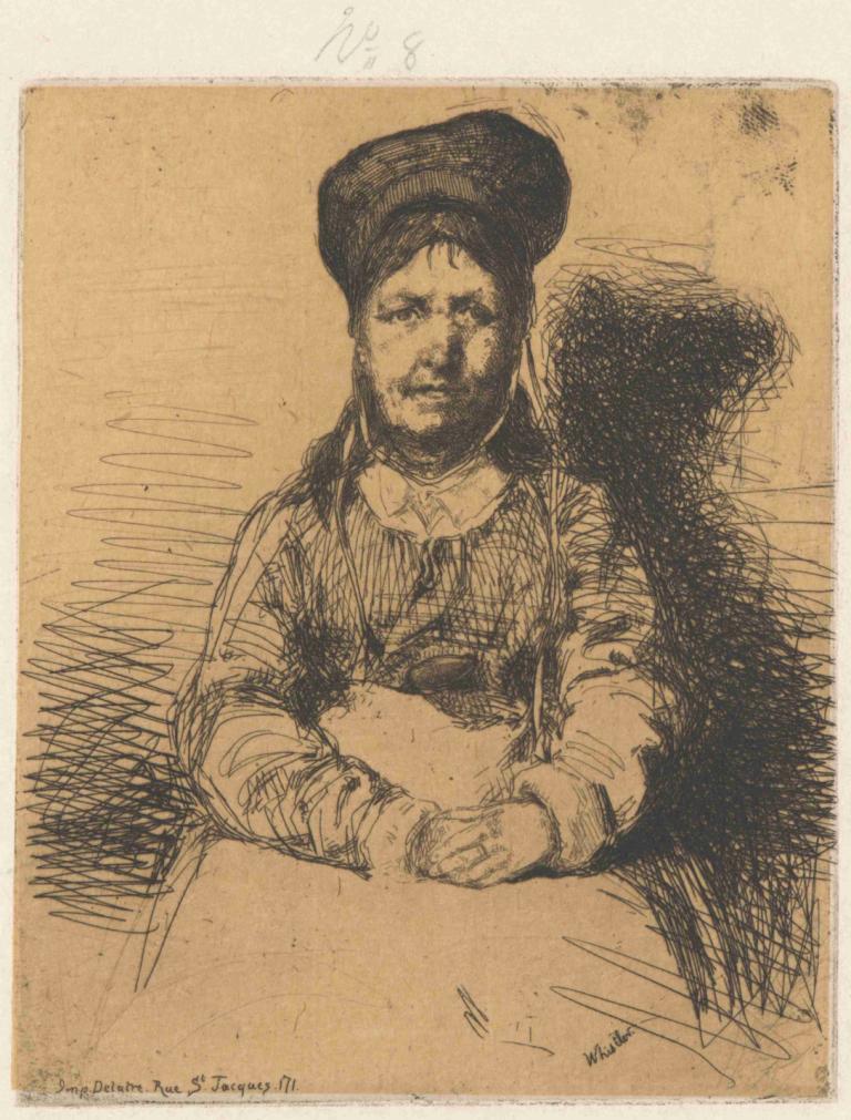 The Tinsmith (La Rétameuse),James McNeill Whistler,Copperplate Etching,Copperplate Etching, 1boy, solo