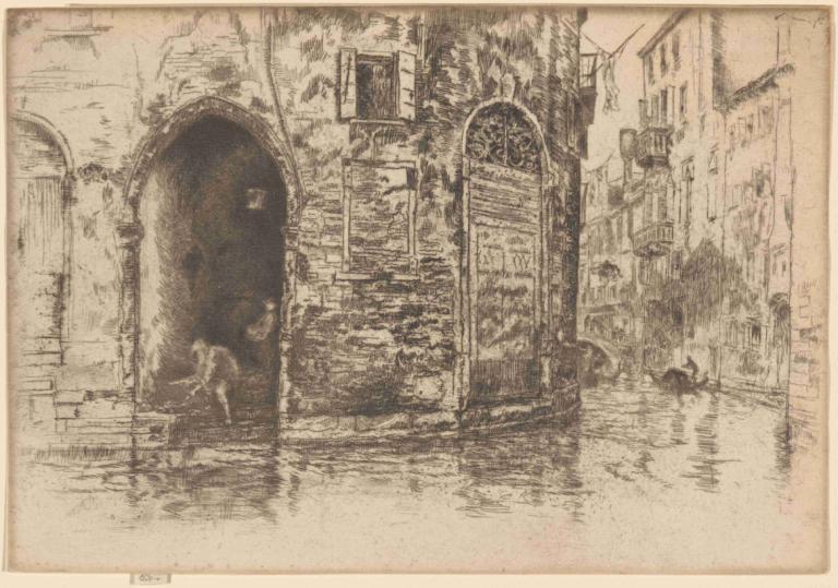 Two Doorways,2つの扉,James McNeill Whistler,ジェームズ・マクニール・ホイッスラー,銅版エッチング,銅版エッチング, モノクロ, 人間がいない, 景色, 従来のメディア, ドア