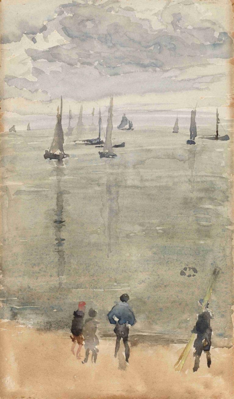 Violet...The Return of the Fishing Boats,Violet...El regreso de los barcos de pesca,James McNeill Whistler