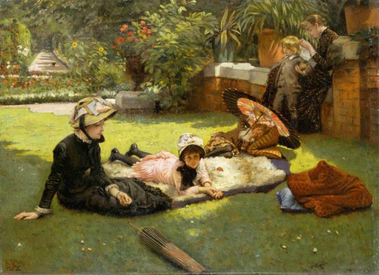 In Full Sunlight (En plein soleil),ท่ามกลางแสงแดดที่อุดมสมบูรณ์ (ท่ามกลางแสงแดด),James Tissot,เจมส์ ทิสโซต์