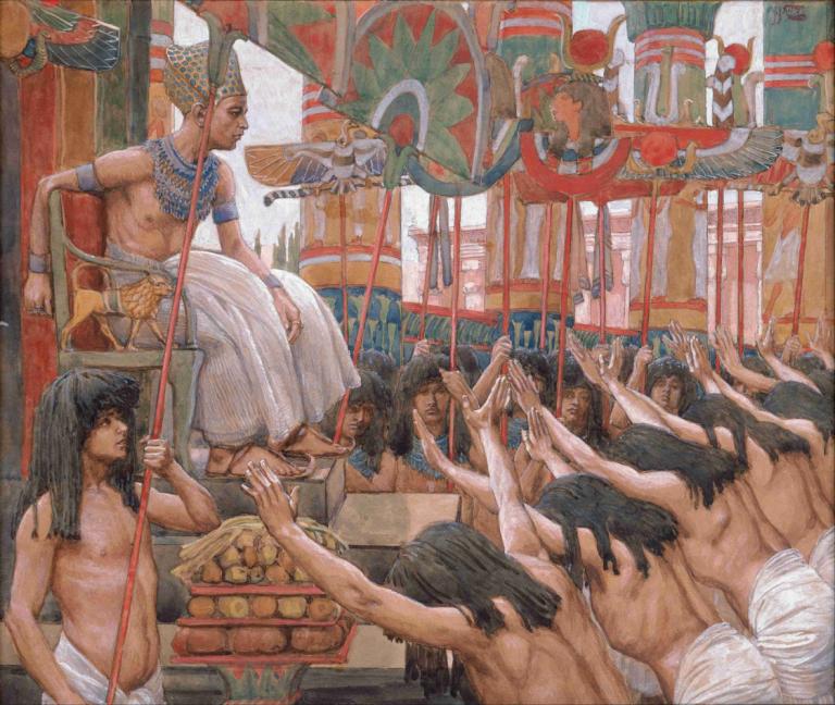 Joseph Dwelleth in Egypt,Ο Ιωσήφ κατοικεί στην Αίγυπτο,James Tissot,Ελαιογραφία,Ελαιογραφία