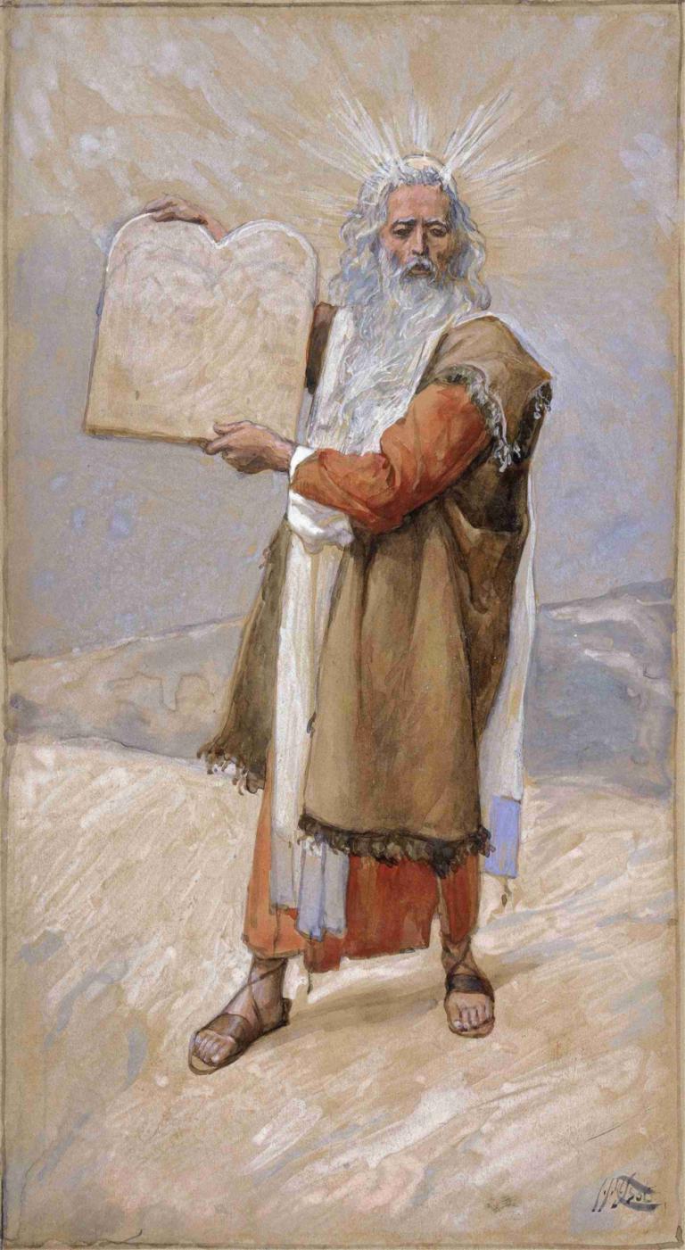 Moses and the Ten Commandments,Ο Μωυσής και οι Δέκα Εντολές,James Tissot,Ελαιογραφία,Ελαιογραφία, 1 αγόρι