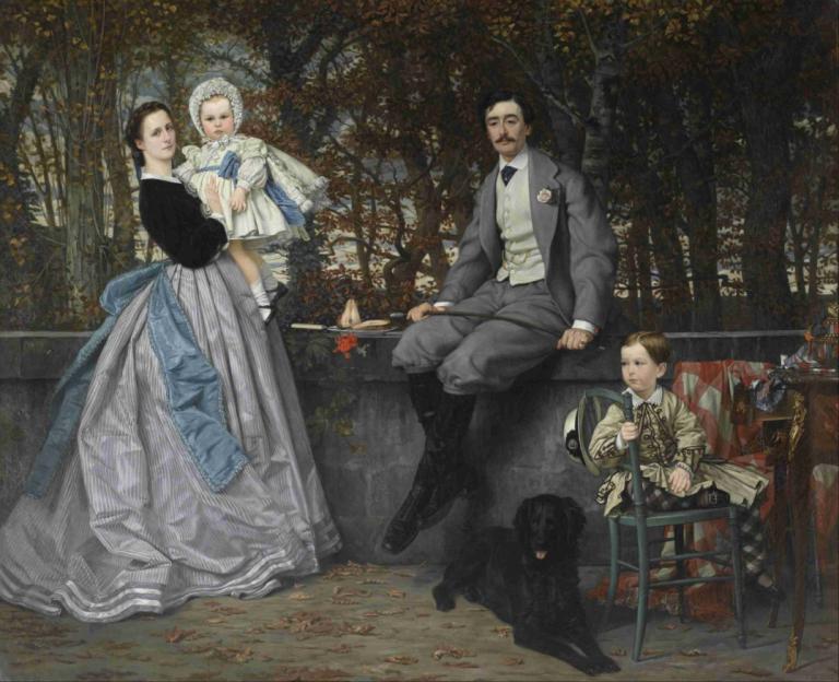 Portrait Of The Marquis And Marchioness Of Miramon And Their Children