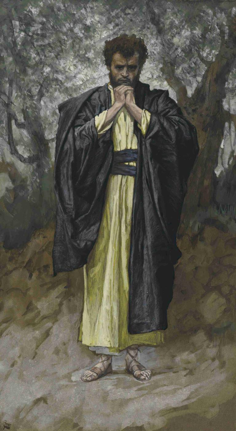 Saint Matthew (Saint Mathieu),James Tissot,Oil Painting,Oil Painting, 1boy, solo, male focus