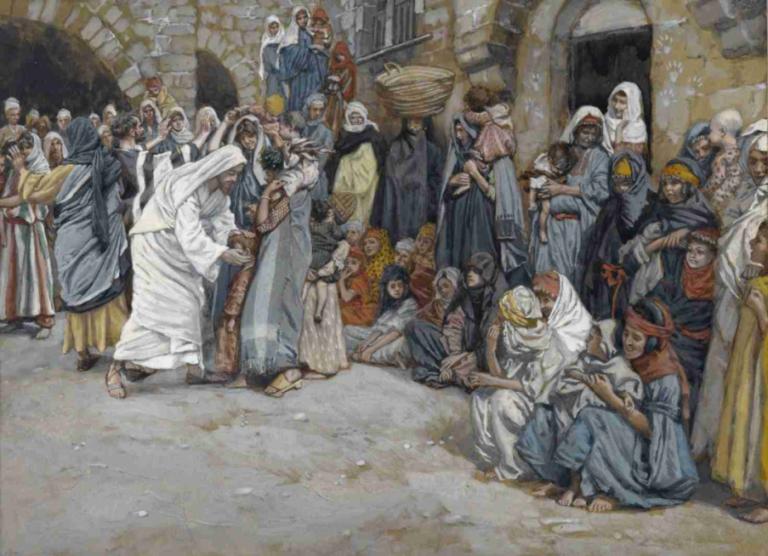 Suffer the Little Children to Come unto Me,어린아이들이 내게로 오게 하소서,James Tissot,제임스 티소,오일 페인팅,오일 페인팅, 6+소년, 미술 패러디