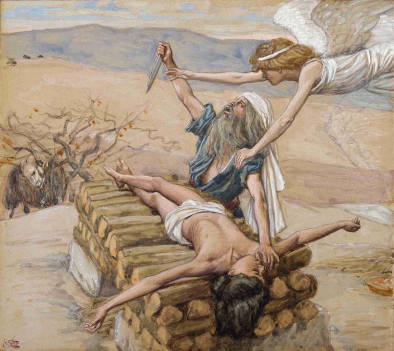 The Offering of Abraham,Η προσφορά του Αβραάμ,James Tissot,Ελαιογραφία,Ελαιογραφία, παρωδία καλών τεχνών