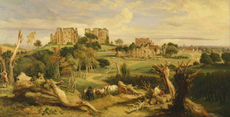 Kenilworth Castle, Warwickshire,Schloss Kenilworth, Warwickshire,James Ward,Ölgemälde,Ölgemälde, Baum