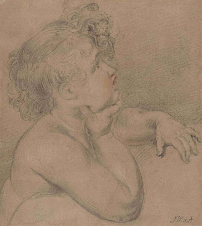 Study from Nature, One of the Children of Charity for the Large Picture of the Waterloo Allegory