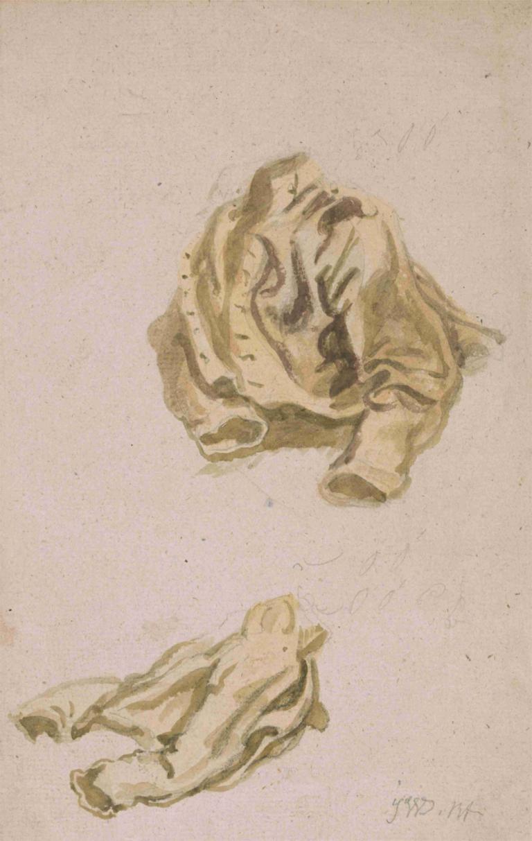 Study of a Coat and Breeches,Исследование пальто и бриджей,James Ward,Джеймс Уорд,Цветной эскиз,Цветной эскиз