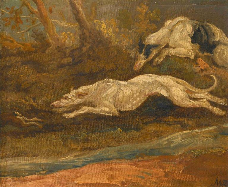 The Escape; Two Greyhounds Coursing A Hare,Побег; две борзые преследуют зайца,James Ward,Джеймс Уорд