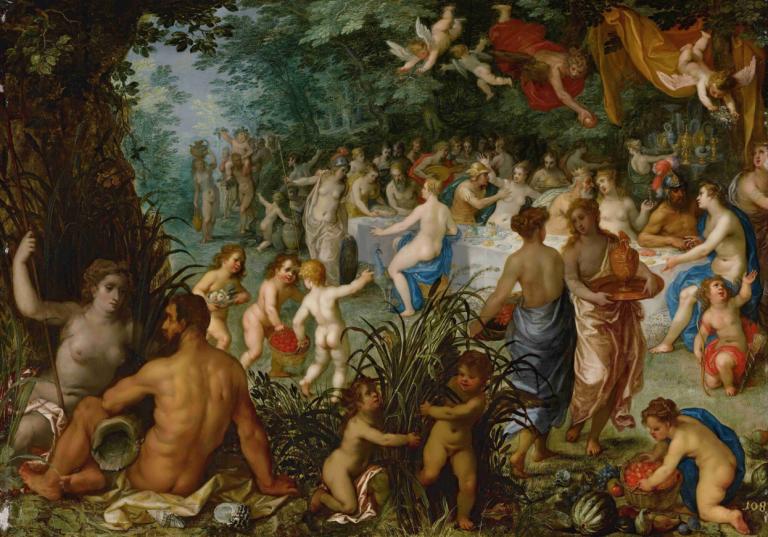 Landscape With Wedding Of Peleus And Thetis,Landskap med bröllop mellan Peleus och Thetis