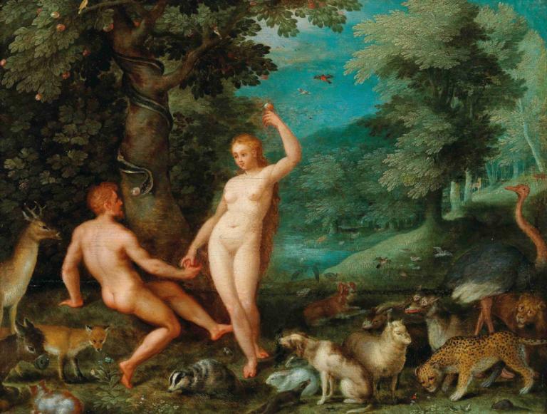 The Temptation Of Adam In Paradise,Pencobaan Adam di Firdaus,Jan Brueghel The Elder,Jan Brueghel Sang Penatua