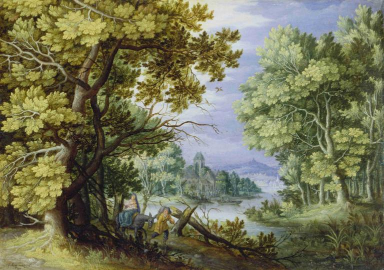 Forest Landscape with Flight into Egypt,Pemandangan Hutan dengan Penerbangan ke Mesir