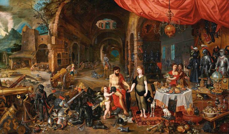 Venus At The Forge Of Vulcan,Venus di tempat penempaan Vulcan,Jan Brueghel the Younger