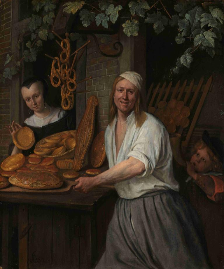 The Baker Arent Oostwaard and his Wife, Catharina Keizerswaard,Jan Steen,Oil Painting,Oil Painting