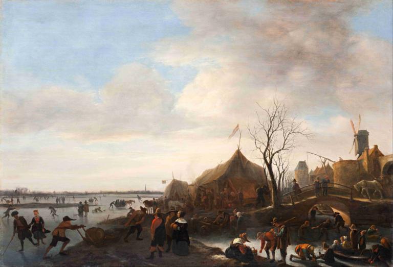 Winter scene,Pemandangan musim dingin,Jan Steen,Lukisan cat minyak,Lukisan cat minyak, kendaraan darat