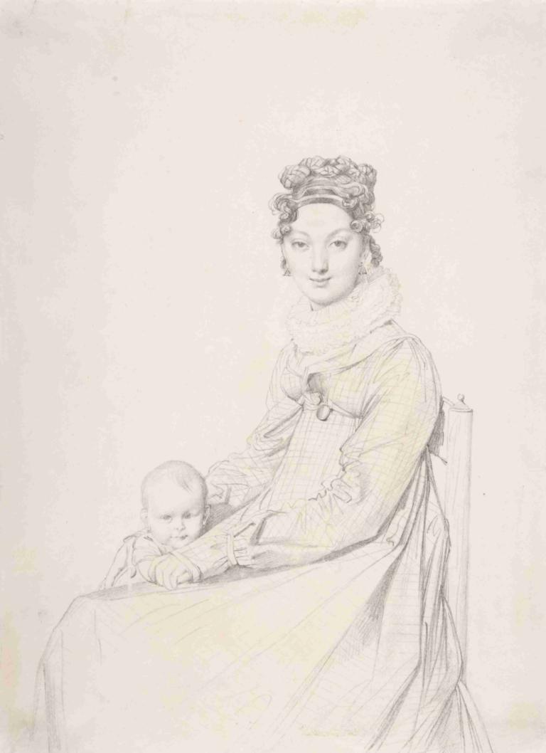 Madame Alexandre Lethière and Her Daughter Letizia,Madame Alexandre Lethière und ihre Tochter Letizia