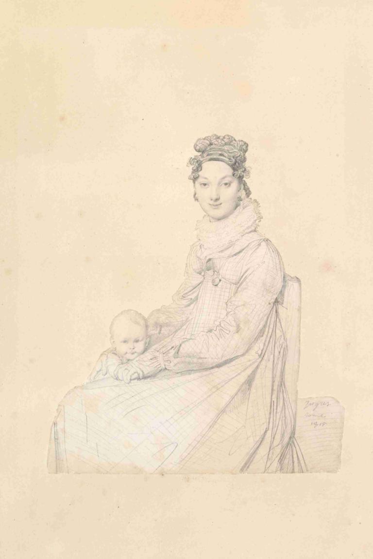 Madame Alexandre Lethière, née Rosa Meli, and Her Daughter, Letizia,Madame Alexandre Lethière