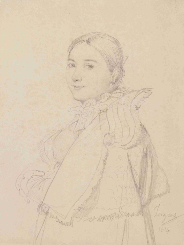 Madame Jean-Auguste-Dominique Ingres, née Madeleine Chapelle,Jean Auguste Dominique Ingres,Sketch,Sketch