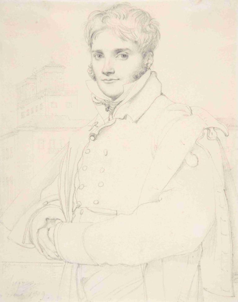 Merry-Joseph Blondel (1781-1853),Jean Auguste Dominique Ingres,Skisse,Skisse, solo, 1 gutt, mannlig fokus