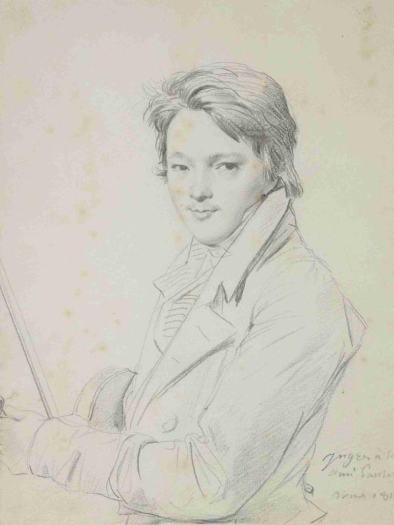 Portrait du compositeur Auguste-Mathieu Panseron (1795-1859).,Jean Auguste Dominique Ingres,Sketch,Sketch