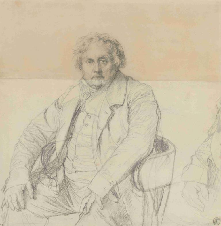 Study for the Portrait of Louis-François Bertin,Studio per il ritratto di Louis-François Bertin